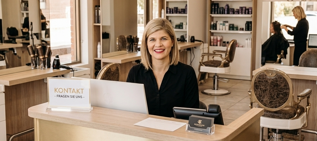 Andrea Kaufmann an einem Pult